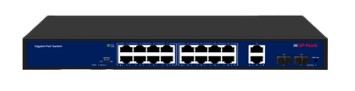 CP Plus 16 Port Giga PoE Switch with SFP Port CP-DNW-GPU16G2F2-20
