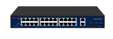 CP Plus 24 Port Giga PoE Switch CP-DNW-GPU24G2F2-30